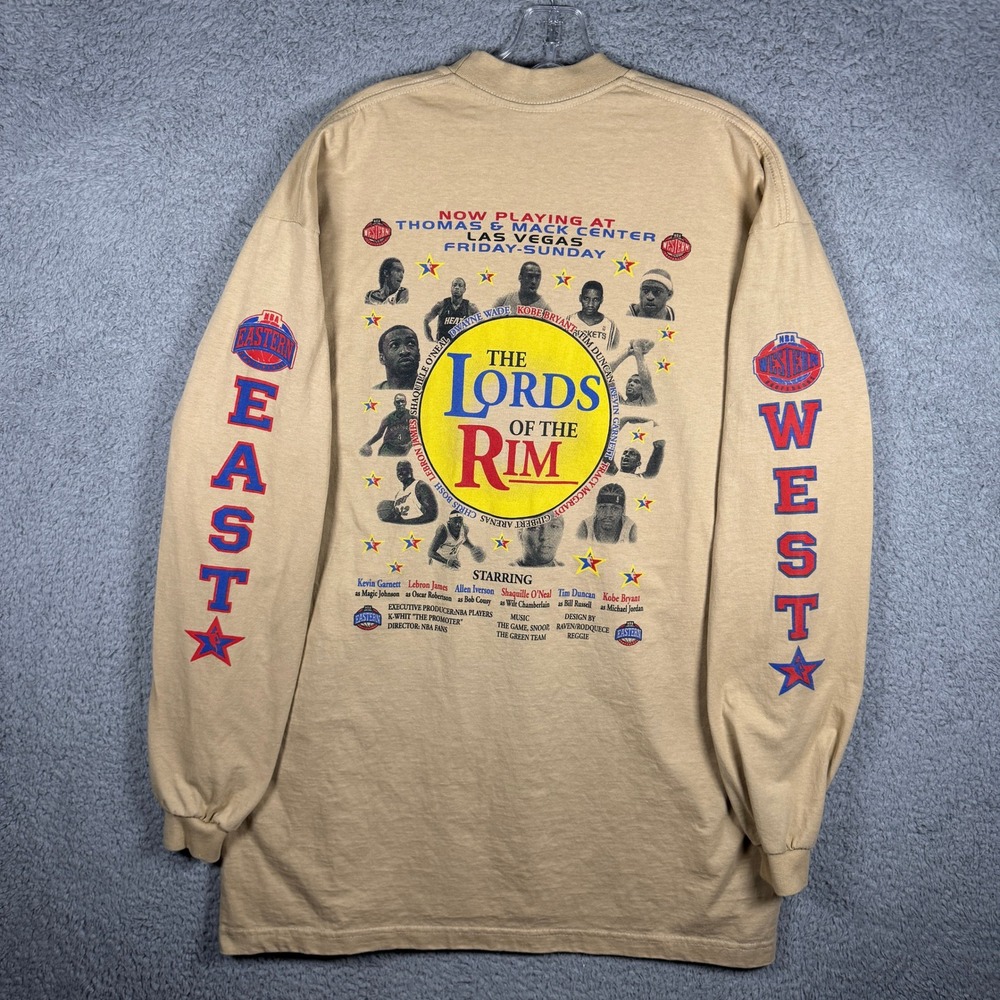 Vintage 2007 NBA All Star Las Vegas Lords of the Rim Shirt Pro Club 2XL Tall Y2K